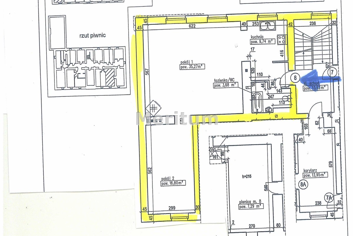mieszkanie na sprzedaż, 2 pokoje, 65 m<sup>2</sup> - Bydgoszcz, Centrum, Kordeckiego